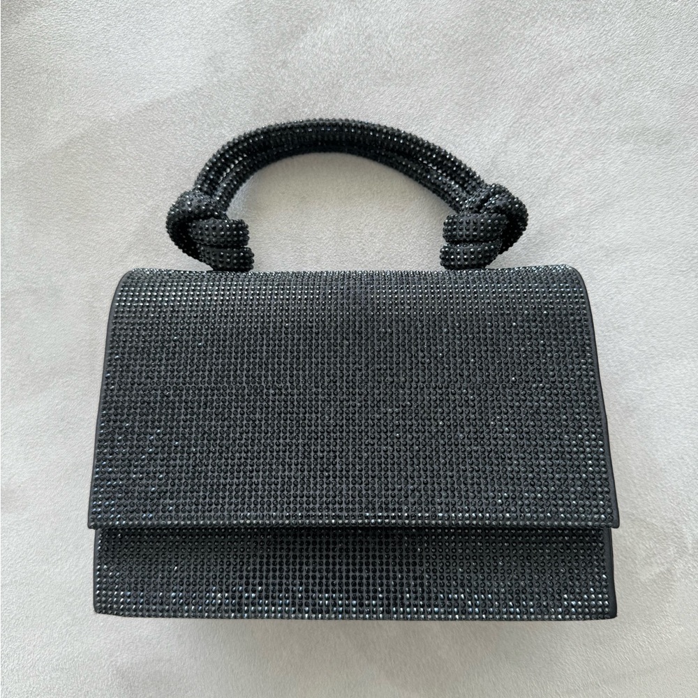 New Zara Black Crystal Sparkling Evening Bag
